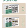 thumbnail image 4 of Shoe Bench with Cushion, Entryway Storage Bench with 16 Cubbies, Cubby Shoe Rack with Adjustable Shelves, Shoe Organizer Cabinet for Living Room, Bedroom, Entryway, White, 4 of 8