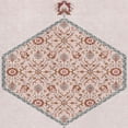 thumbnail image 3 of HomeRoots 679386 5 x 8 ft. Pink Burgundy & Gray Oriental Washable Machine Made Rectangle Area Rug with UV Protection, 3 of 9