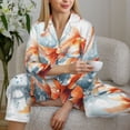 thumbnail image 6 of Daiia Three Goldfish Watercolor Splash for Women's Long-Sleeved Pajama Set – Soft & Comfortable Sleepwear Button-Up Pajamas Cozy Lounge Wear-XX-Large, 6 of 7