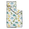 thumbnail image 2 of Green Dinosaurs Cacti Pattern Teens Toddler Nap Mat with Pillow, Sleeping Mat Bag for Preschool Daycare 50"x20", 2 of 6