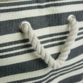 thumbnail image 2 of Contemporary Home Living 17" Green and White Stripe Storage and Laundry Bin, 2 of 4