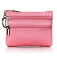 thumbnail image 1 of MesaSe Men Leather Coin Purse Card Wallet Clutch Double Zipper Small Change Bag, 1 of 11