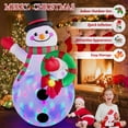thumbnail image 3 of Muñeco de nieve inflable navideño MICOCAH de 8 pies con LED giratorios, 3 of 6