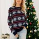 thumbnail image 4 of Suéteres Para Mujer Suéter de Cuello Alto Punto Estampado de Navidad Suéter Recreativo Tops de Manga Larga Odeerbi ODB181550, 4 of 8