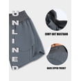 thumbnail image 4 of 7" High Waisted Athletic Shorts for Women Quick Drying Running Gym Workout Shorts with 3 Secure Zip Pockets Dark Grey XXL, 4 of 7