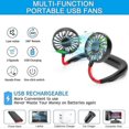 thumbnail image 3 of Portable Rechargeable Neck Fan Mini Hands-Free Neckband Fan with Strong Airflow, 3 of 5
