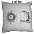thumbnail image 2 of PKQWTM Sun Moon Face Reversible Mermaid Cushion Cover Home Decor Sequin Pillow Case Size 18x18 inches, 2 of 2