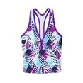 thumbnail image 4 of CHICTRY Girls 3-pc Swimsuit Floral Top with Bottoms and Skirts Bathing Suit Purple 7-8, 4 of 7