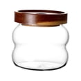 thumbnail image 4 of Tarro de vidrio transparente con tapa de madera para condimentos y alimentos. Hilo de 340ML, 4 of 9