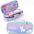 thumbnail image 1 of Étui à Crayons Mignon Pochette à Crayons Licorne de Capacité Moyenne Sac à Stylo Multifonction Portable avec Compartiments pour Filles Enfants Adolescent, 1 of 6
