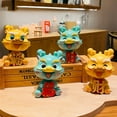 thumbnail image 2 of Mosey New Year of 2024 Mascot Lucky Dragon Figurine with Head Shaking Car Dashboard Decoration Chinese Zodiac Dragon Statue Miniature Resin Ornament Adorable Cartoon Animal Model Decoration, 2 of 8