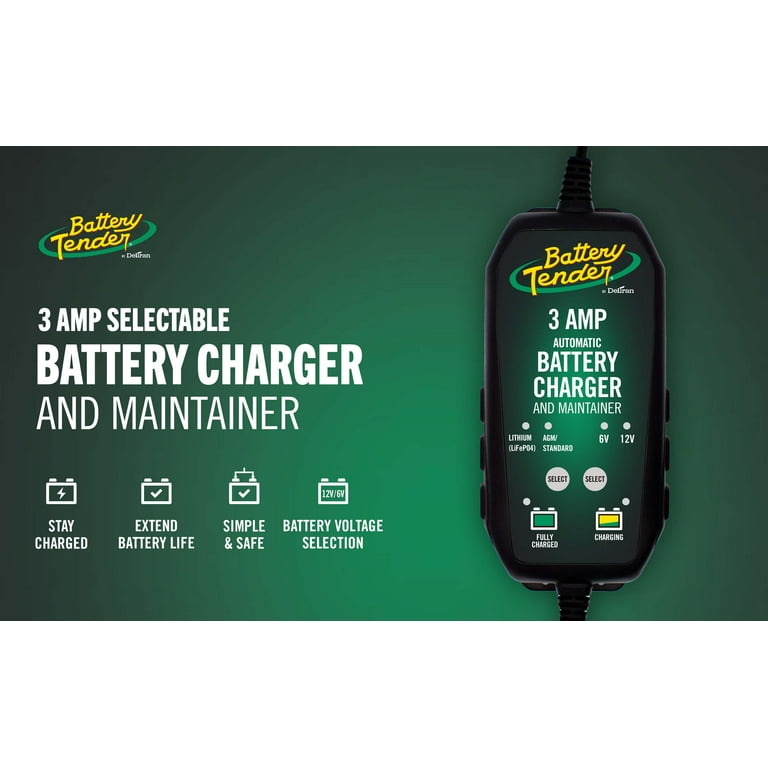 Battery Tender 3 AMP AGM Auto Car Charger - 6/12V Switchable 