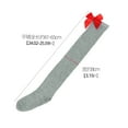thumbnail image 3 of LWNYDPLSD Womens Fashion Long Socks Bowknot Pure Color Socks Thigh High Socks Over The Knee Socks Festival Christmas Clearance Sale Black, 3 of 5