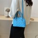 thumbnail image 4 of Bolso de mano para mujer, Bolso de cuero PU, Bolso de mano elegante Simple, bandolera (azul), 4 of 6