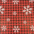 thumbnail image 2 of Waverly Inspirations Vinyl Tablecover With Flannel Backing, 6Ft Table, 72" x 30", Snowflake Red, 1 PK, 2 of 6