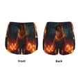 thumbnail image 3 of Balery Candle Shepherd Dog Pattern Women's Running Shorts with Liner 2 Pockets Elastic Workout Athletic Gym Yoga Shorts-X-Large, 3 of 7