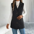 thumbnail image 5 of Gaexia Vest for Women ,Corduroy Vest with Collar for Women Cozy Autumn Winter Fashion Outerwear Casual Layering Piece, 5 of 6