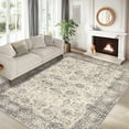 thumbnail image 1 of Vintage Persian Area Rug for Living Room, Non-Slip Machine Washable Low Pile Distressed Floral Carpet for Dining Room Bedroom Office, 1 of 9