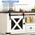 thumbnail image 2 of ANPOO Rustic Sofa Table, Large Console Table Entryway Table with 2 Barn Door Cabinets & 1 Drawer for Living Room, 2 of 8