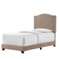 thumbnail image 3 of Cousu Chameau Dos Simple Lit Rembourré en Beige Sable, 3 of 5