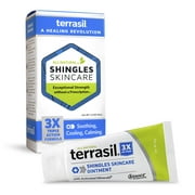 Terrasil Shingles Skincare Ointment with All-Natural Activated Minerals Soothes, Cools and Calms Painful Shingles Rashes 3X Triple Action Formula (45gm tube size)