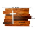 thumbnail image 3 of eSplanade Religious Christian Bible Verse with Neat Wood Cross Background Church Chapel Decoration - Wooden Plaque | Art Decor - Home Decor |, 3 of 3
