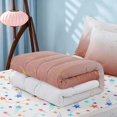 thumbnail image 5 of Homewish Pink White Zipper Queen Comforter Set with Fitted Sheet and 2 Pillowcases, Abstract Gradient Ombre Zipper Bedding Set, 5 of 7