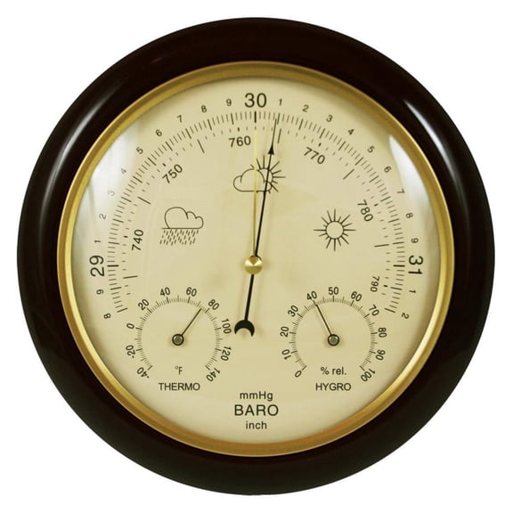 WS-YG302A WS-YG302-Y Finish Traditional Barometer with Temperature and Humidity (Beige Dial)