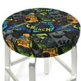 thumbnail image 3 of Kdxio Off-Road Vehicle Print Elastic Bar Stool Cover Personalized Washable Stool Cover for Barbershop Home Bar Kitchen-14 inch, 3 of 7
