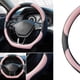 thumbnail image 5 of Funda deportiva para volante de coche en forma de D, de microfibra transpirable y piel sintética, antideslizante y protectora para el tipo D, 38 cm (15") de diámetro (marrón), 5 of 5