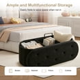 thumbnail image 5 of CONCETTA 43in Ottoman with Storage, Folding Foot Rest for Living Room & Bedroom, Versatile Home Bench, Black, 5 of 7