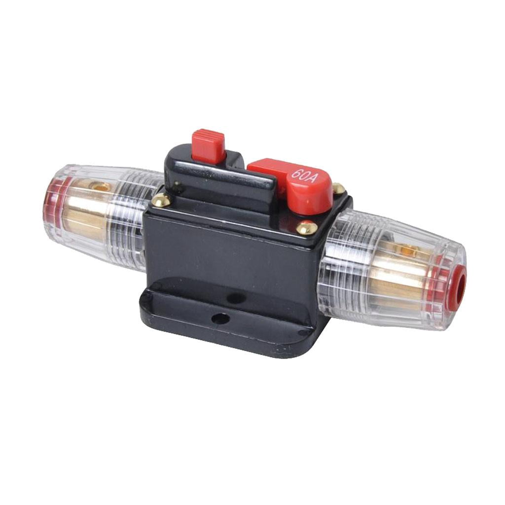 Nishiyuenyi 2 Pieces. 60A Automatic Fuse Holder Fuse Holder Bracket Automatic 12V-24V DC