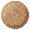 thumbnail image 5 of Casafield Hand-Braided Jute Pouf Ottoman, 14" W x 14" D x 16" H - Round, Natural Woven Boho Indoor Home Decor for Living Room, Bedroom, Apartment, 5 of 7