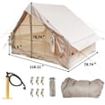 thumbnail image 4 of LuckyNote 4‑6 Person Inflatable Tent with Pump, 4 Season Waterproof Glamping Tent, Easy Setup Air Tent with 12 Mesh Windows, Khaki, 4 of 18
