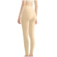 thumbnail image 3 of MOJOGO Women's Seamless Base Layer Lightweight Solid Color Underwear Casual Thermal Leggings for Fall Winter Beige XL, 3 of 4