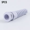 thumbnail image 2 of 5Pc Waterproof M12 Cable Gland Connector Flexible Spiral Strain Relief Protector, 2 of 4