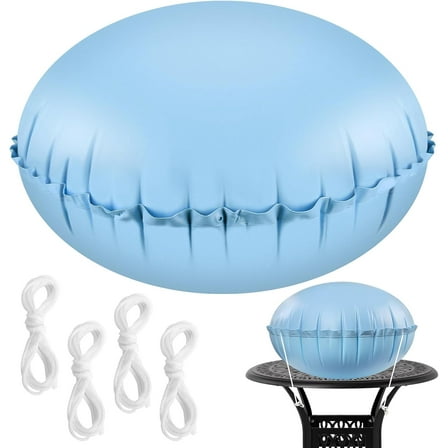 54in Dia Dome Patio Furniture Cover Airbag, Round Dome Airbag Kit with 4 Ropes to Fix,Weather Resistant Patio Table Cover Support Air Bag for Outdoor Furniture