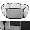 thumbnail image 4 of M Buder Foldable Small Animals Playpen Hexagon Breathable Mesh Pet Tent for Indoor Outdoor Use Black, 8.27 inches / 21 cm, 4 of 5