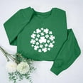 thumbnail image 1 of TaTaai Women’s Casual Round Neck St. Patrick Print Long Sleeve Blouse Loose Fit Graphic Sweatshirt Soft Polyester Pullover Holiday Party Wear Gift, 1 of 6