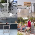 thumbnail image 5 of Origami RBT Fully Stainless Steel Foldable Kitchen Cart with Wheels, Silver, 5 of 8
