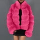 thumbnail image 4 of Pntutb Mujeres Damas Cálido Faux Furry Coat Chaqueta Invierno Sólido Cuello en V Prendas de abrigo Flash Picks Pntutb Pntutb-6966, 4 of 5