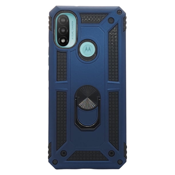 Funda Uso Rudo Cely Vesmir con Anillo Magnético Para Motorola E20 Azul Marino