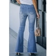 thumbnail image 1 of POGLIP Pantalon en Denim Multicolore pour Femmes, Pattes d'Éléphant, 1 of 6