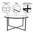 thumbnail image 4 of Flash Furniture Greenwich Contemporary Coffee and End Tables Table Set, Clear/Matte Black, 4 of 13