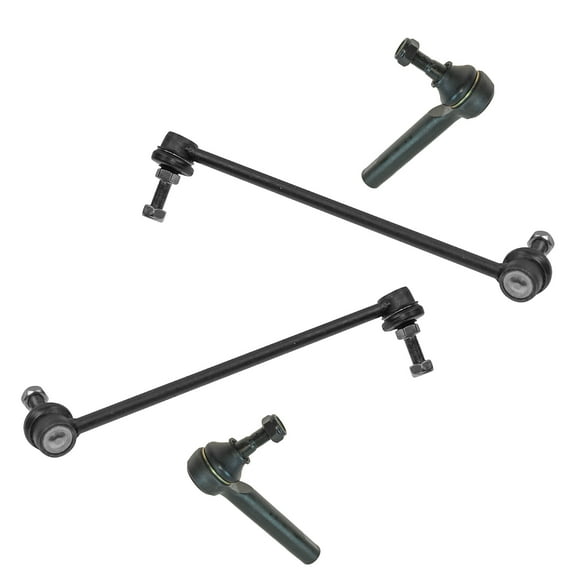 TRQ 4 pc Steering Kit Outer Tie Rods w/ Sway Bar End Links for Nissan Quest New PSA63506