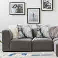 thumbnail image 3 of Awypu Set of 2 Marble Print Throw Pillow Cushion Cover, Stone Surface Pattern Cracked Lines and Stripes Display, Decorative Square Accent Pillow Case, Grey Dust, 3 of 6