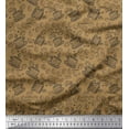 thumbnail image 1 of Soimoi Brown Poly Georgette Fabric Coffee Food Printed Fabric 1 Yard 42 Inch Wide, 1 of 3