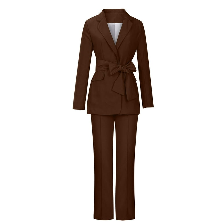 Buy Brown Suit for Women, Three Piece Suit, Top, Womens Suit, Womens Suit  Set, Wedding Suit, Womens Coats Suit Set Online in India 