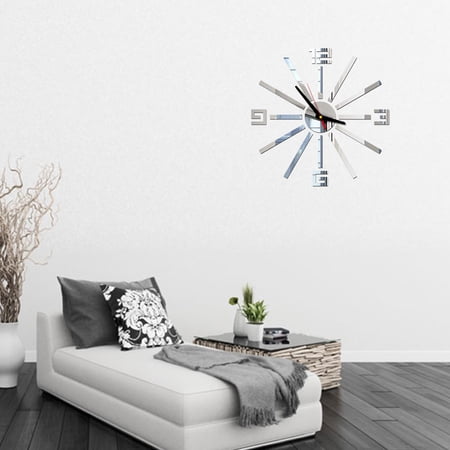 LOLIPPYY Plated Silver Home Decoration Clock Acrylic Material Quiet Sweep Second Hand for Rooms LOLIPPYY Plated Silver Home Decoration Clock Acrylic Material Quiet Sweep Second Hand for Rooms 2