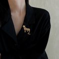 thumbnail image 3 of Broche vintage con diseño de leopardo con detalles de strass, 3 of 3